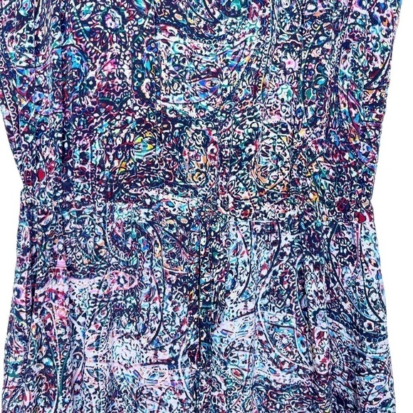 L’agence Sleeveless Silk Tie Front Jumpsuit Size Small in Multi Mosaic Print - Picture 6 of 14